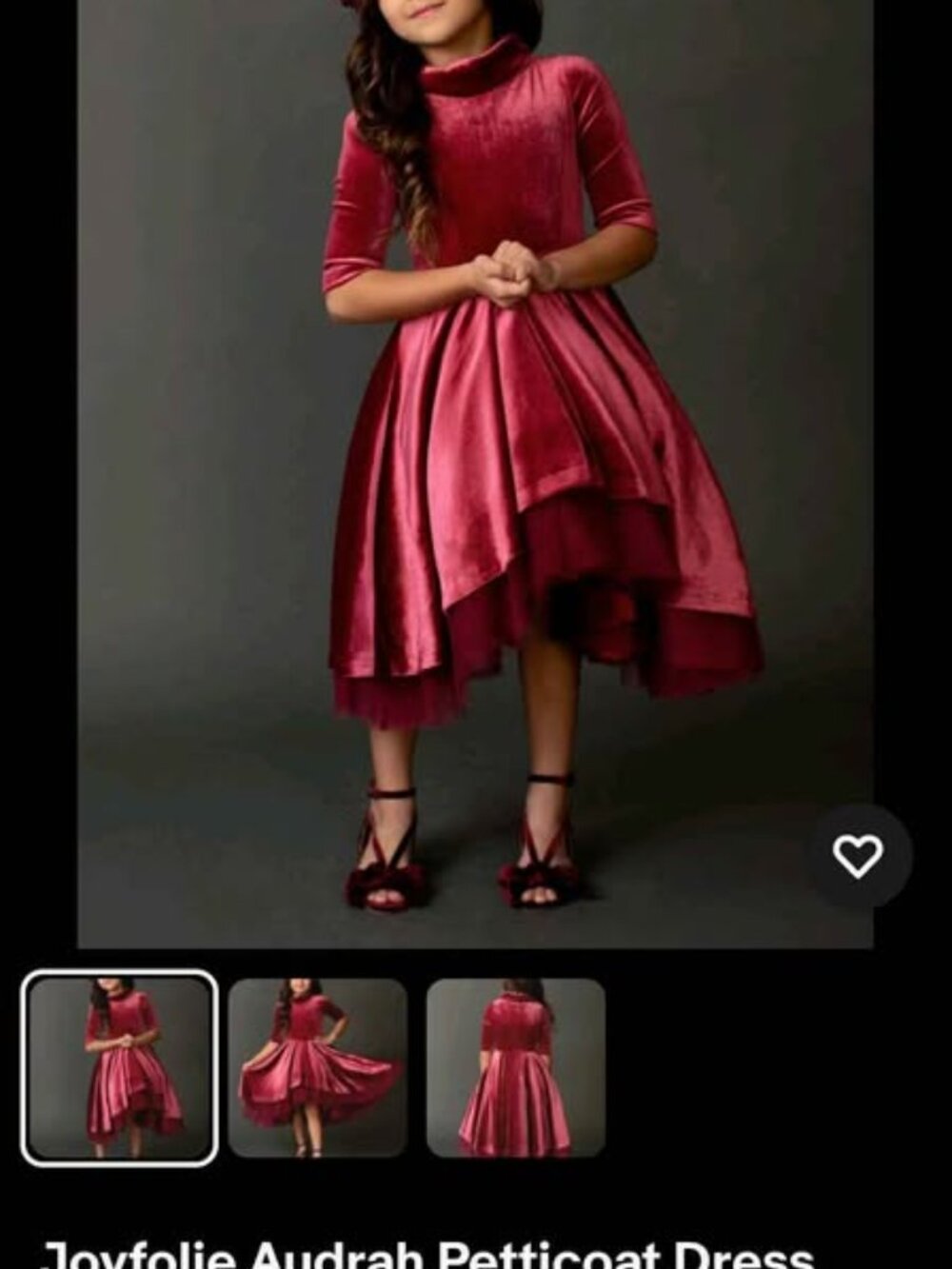 Joyfolie Audrah petticoat dress. NWT toddler size 4. Retail $88
